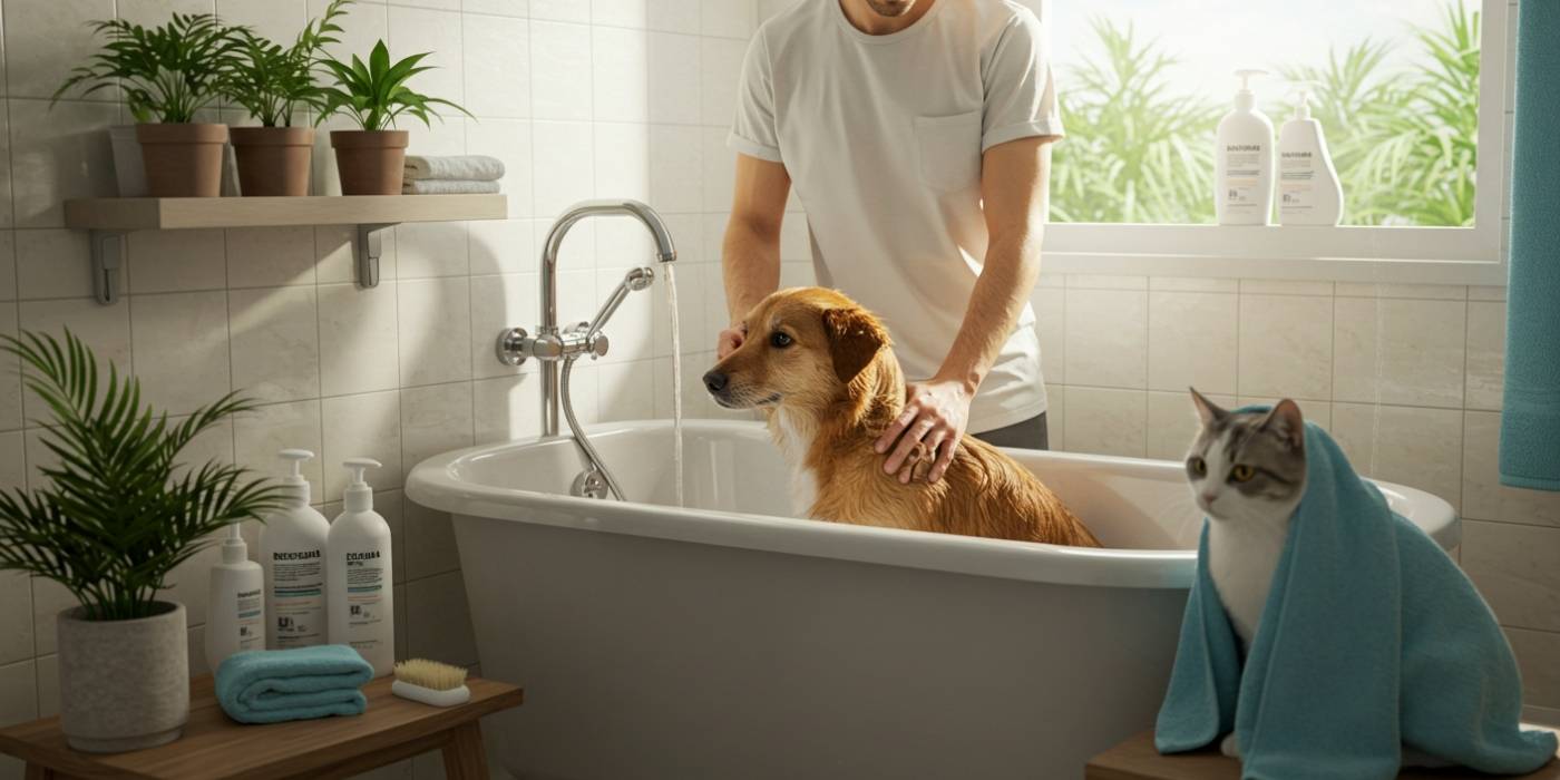 Com que frequência devo dar banho no meu gato ou cachorro?