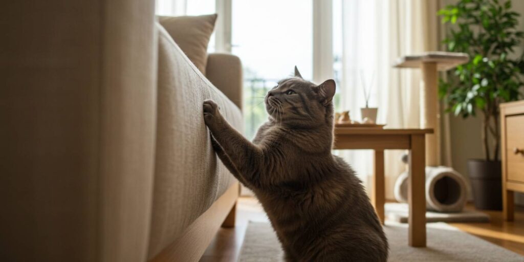 Comunicação silenciosa: o que seu gato está “dizendo” ao arranhar