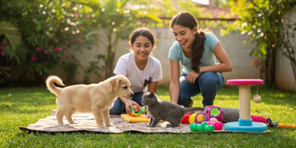 Guia completo de socialização para filhotes: cães e gatos
