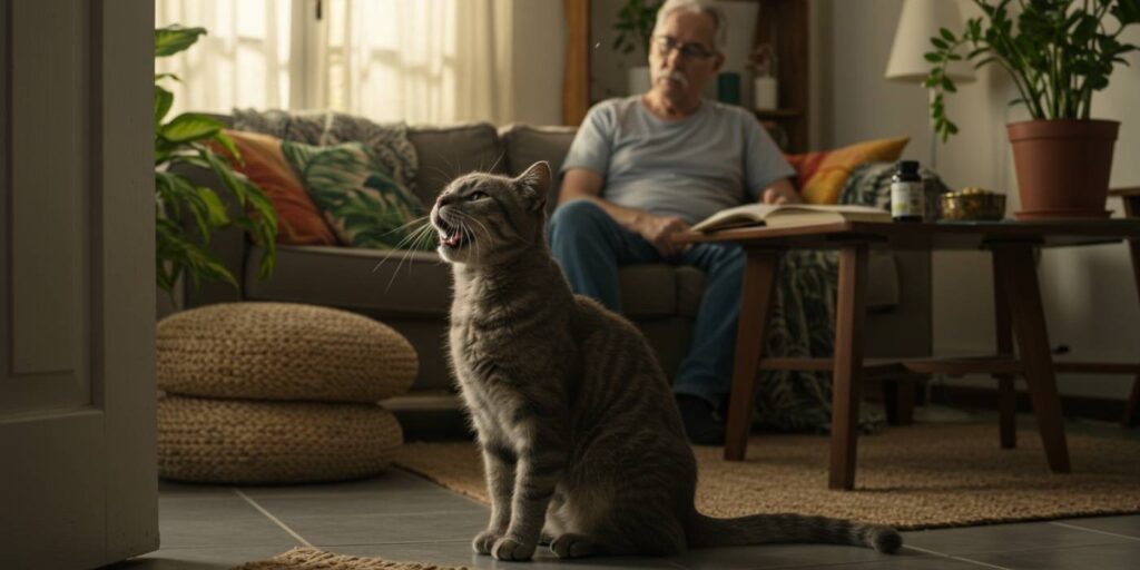 Idade avançada e mudanças comportamentais: o gato idoso que “não se cala”
