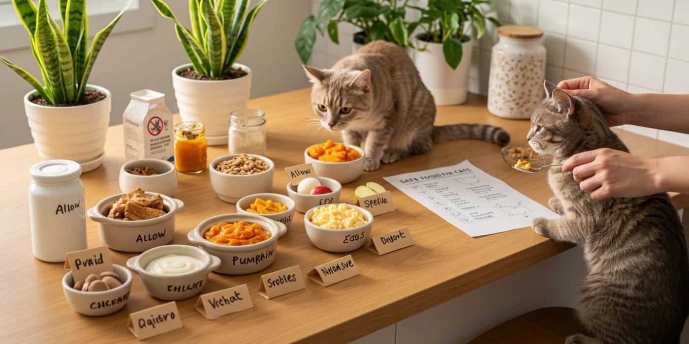 O que os gatos podem comer além da ração?