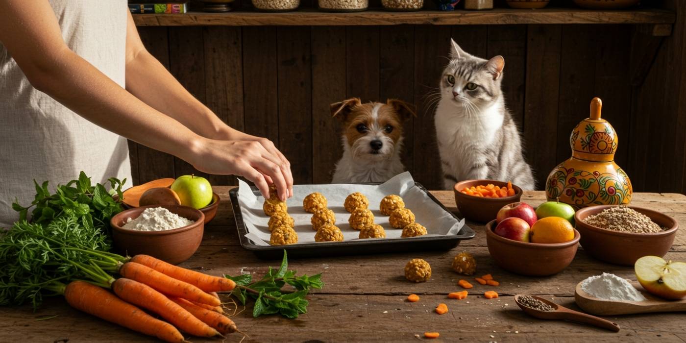 Petiscos naturais para cães e gatos: receitas fáceis e saudáveis