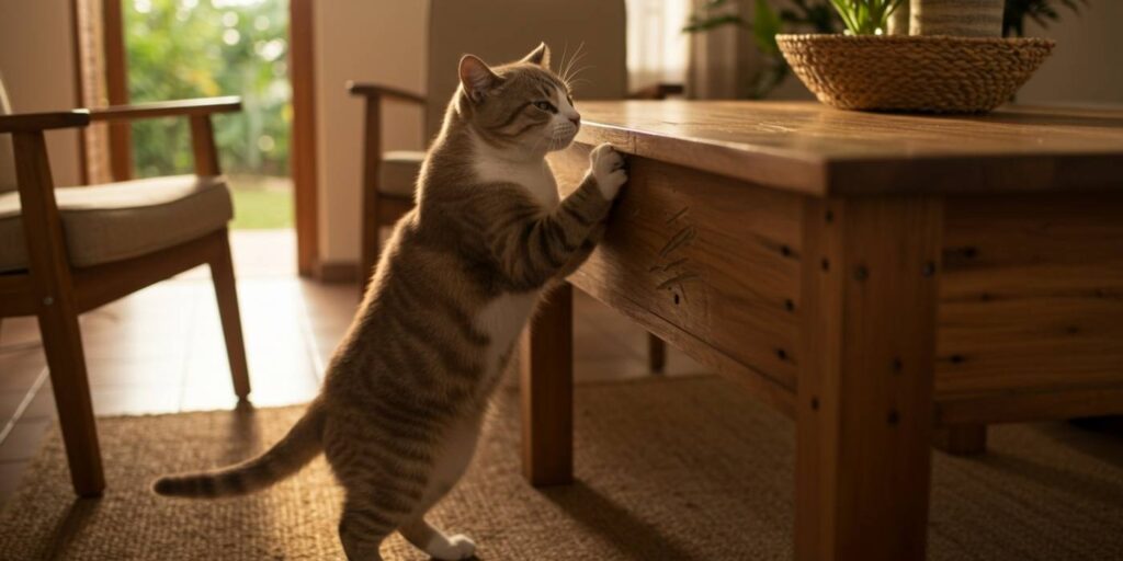 Por que meu gato arranha os móveis? Entenda o comportamento felino