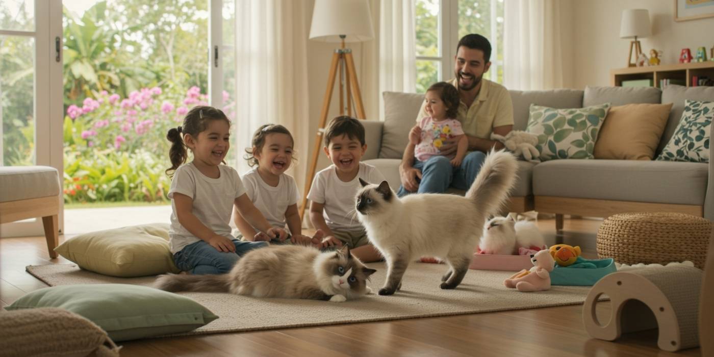 Raças de Gatos Mais Dóceis para Famílias com Crianças