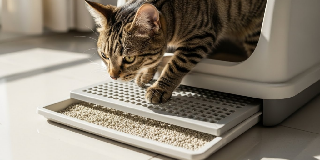 Caixas de areia com grade (ou com piso removível)