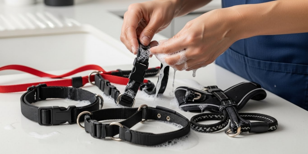 Coleiras, Guias e Arnês_ não são só “para passear”