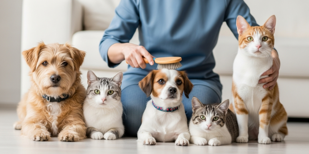 Como escovar os pelos do animal corretamente e com frequência