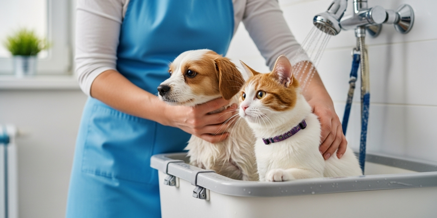 Guia completo sobre banho em cães e gatos em casa
