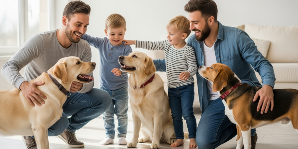 Raças de cães indicadas para famílias com crianças